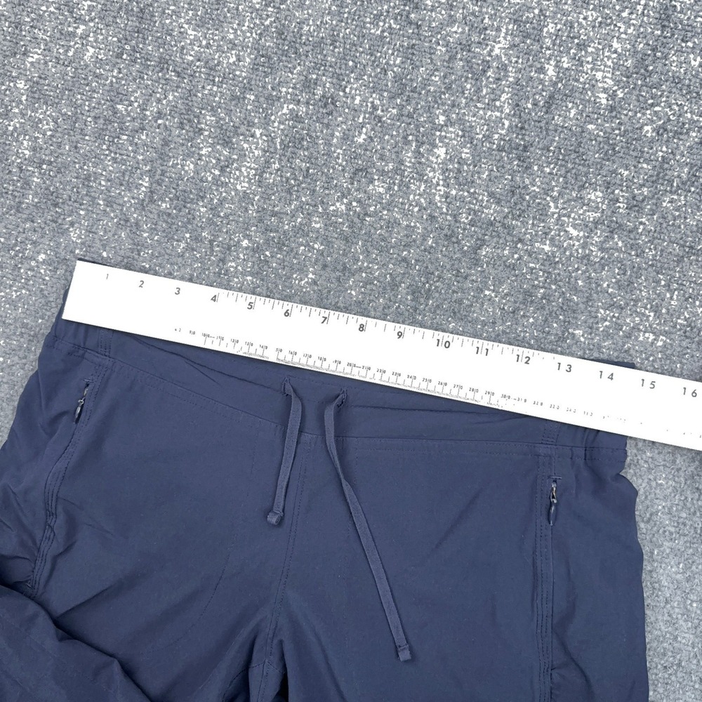 Athleta Lined La Viva Pants Womens 4 Blue Ruched Drawstring Hiking Zip Pockets - Picture 5 of 11